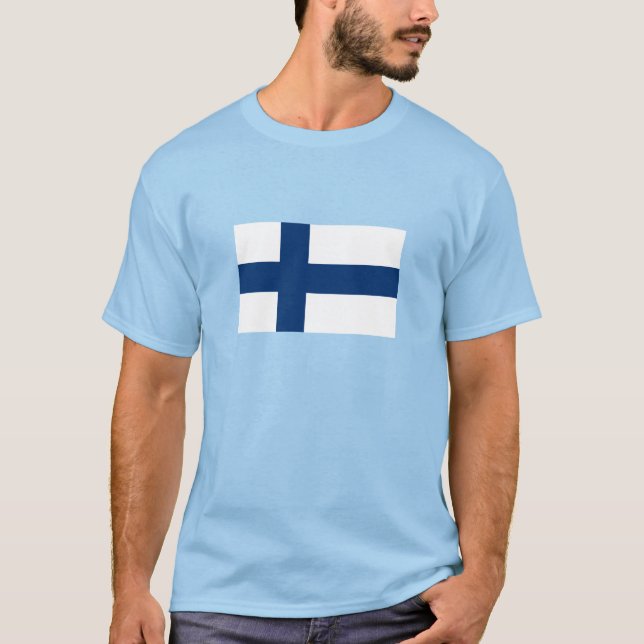 T-shirt Drapeau de la Finlande (Devant)
