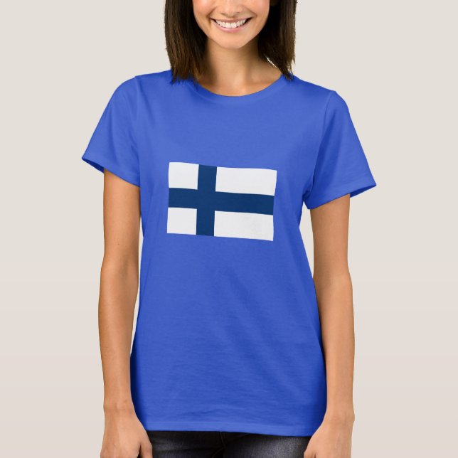 T-shirt Drapeau de la Finlande (Devant)