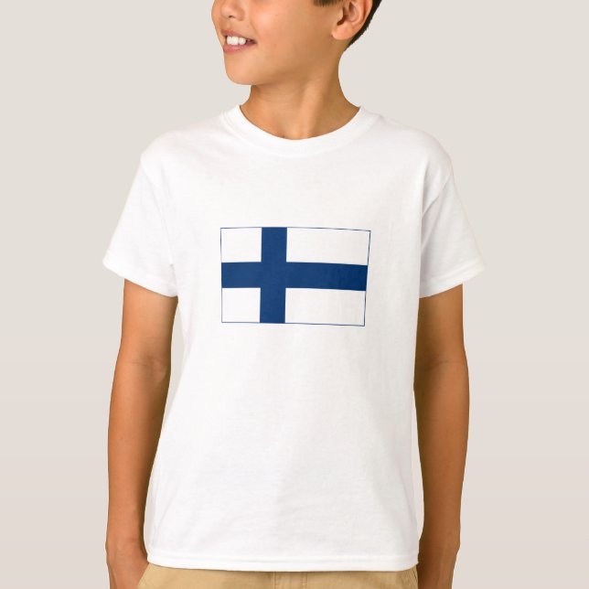 T-shirt Drapeau de la Finlande (Devant)