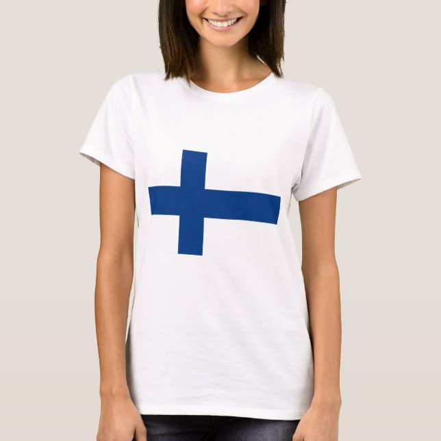 T-shirt Drapeau de la Finlande (Devant)
