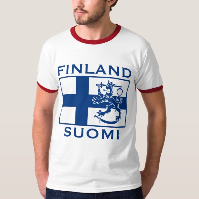 T-shirt Drapeau de la Finlande (Devant)