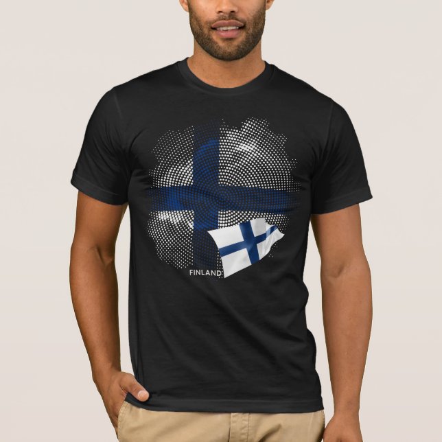 T-shirt Drapeau de la Finlande (Devant)