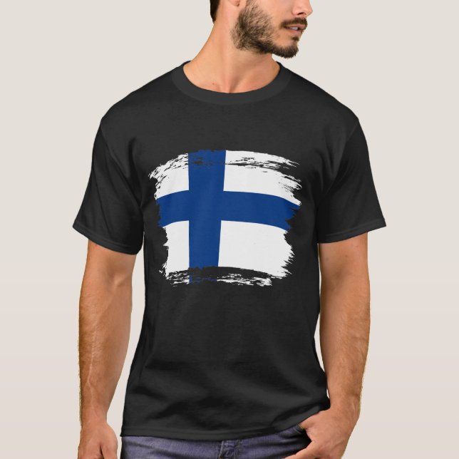 T-shirt Drapeau de la Finlande (Devant)