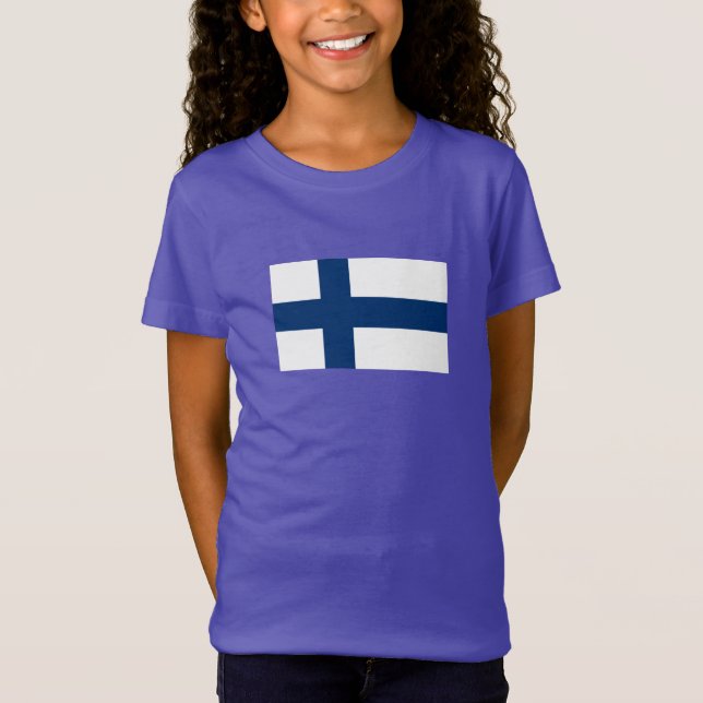 T-Shirt Drapeau de la Finlande (Devant)