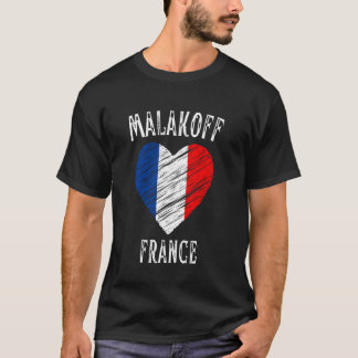 T-shirt Drapeau de la France Cœur Ville de Malakoff