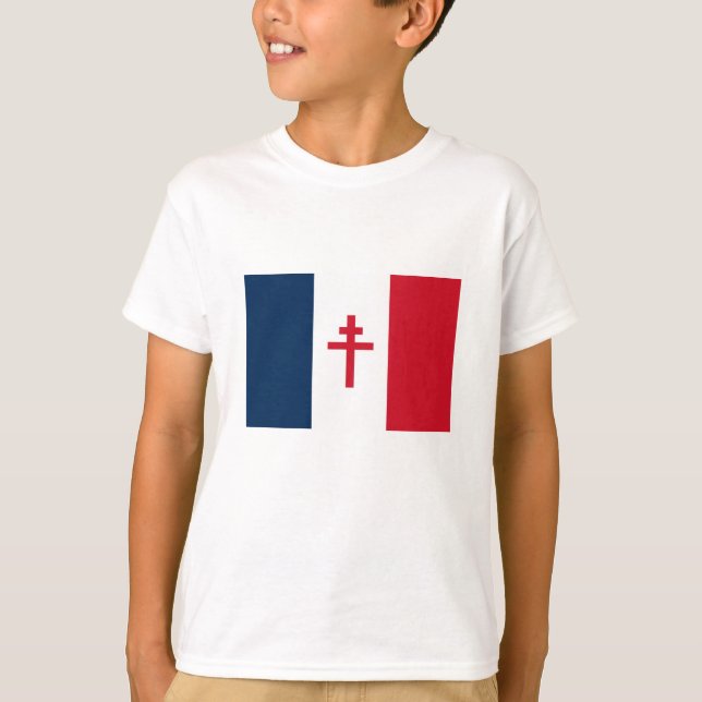 T-shirt Drapeau de la France libre (Devant)