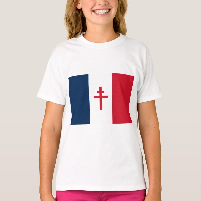 T-shirt Drapeau de la France libre (Devant)