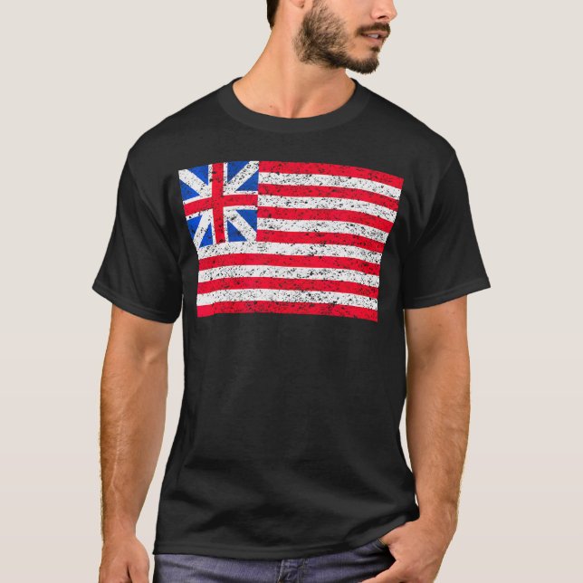 T-shirt Drapeau de la Grande Union Amérique Patriotique dé (Devant)