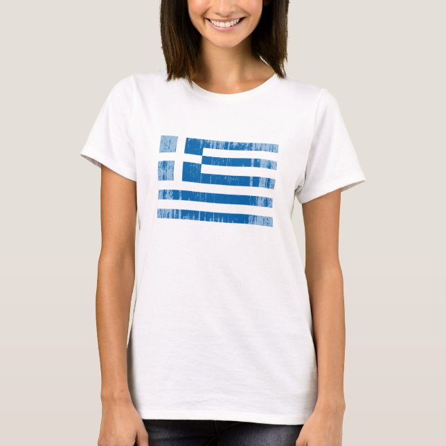 T-shirt Drapeau de la Grèce (Devant)