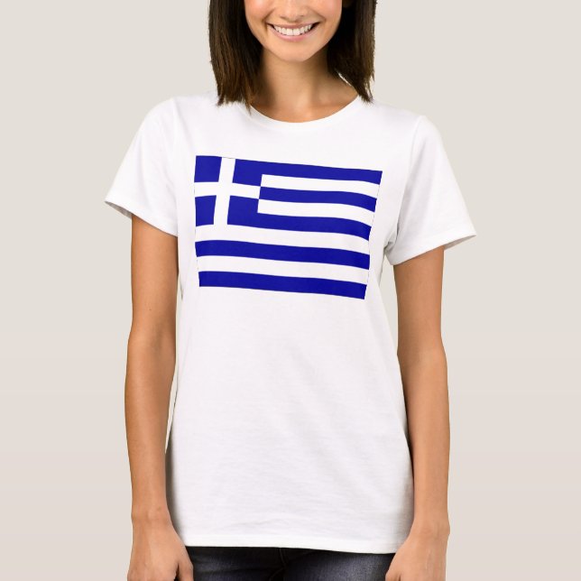 T-shirt Drapeau de la Grèce (Devant)