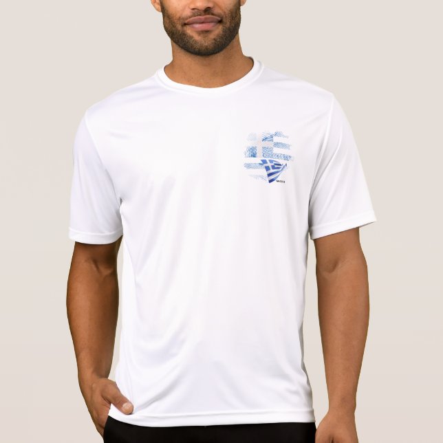 T-shirt Drapeau de la Grèce (Devant)