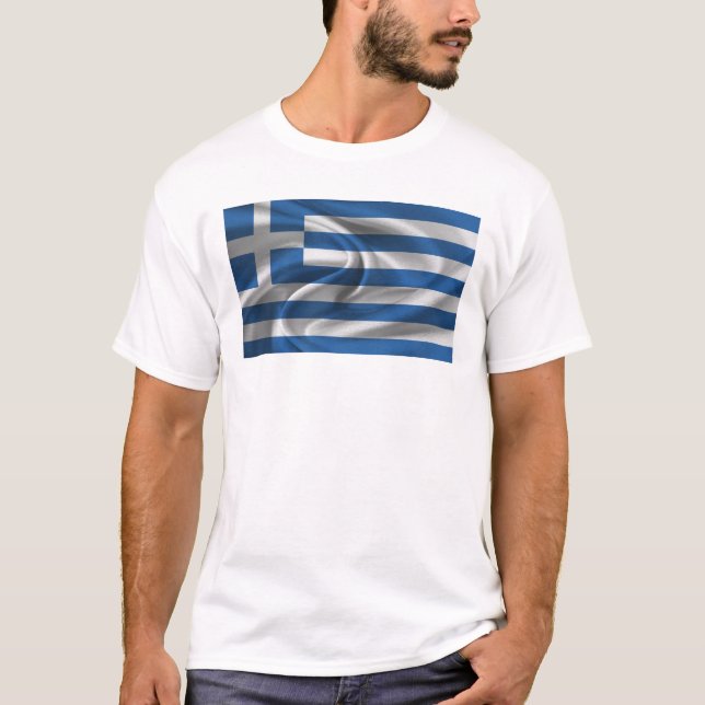 T-shirt Drapeau de la Grèce (Devant)