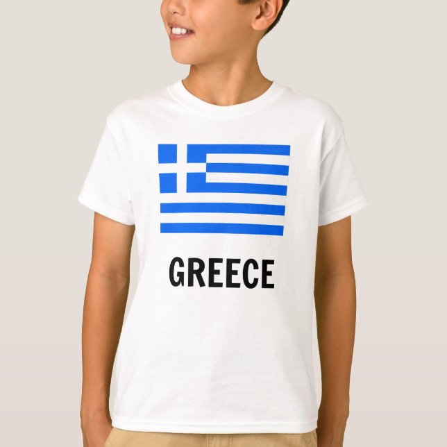 T-shirt Drapeau de la Grèce (Devant)