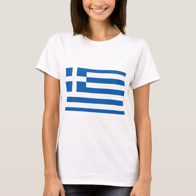 T-shirt Drapeau de la Grèce (Devant)