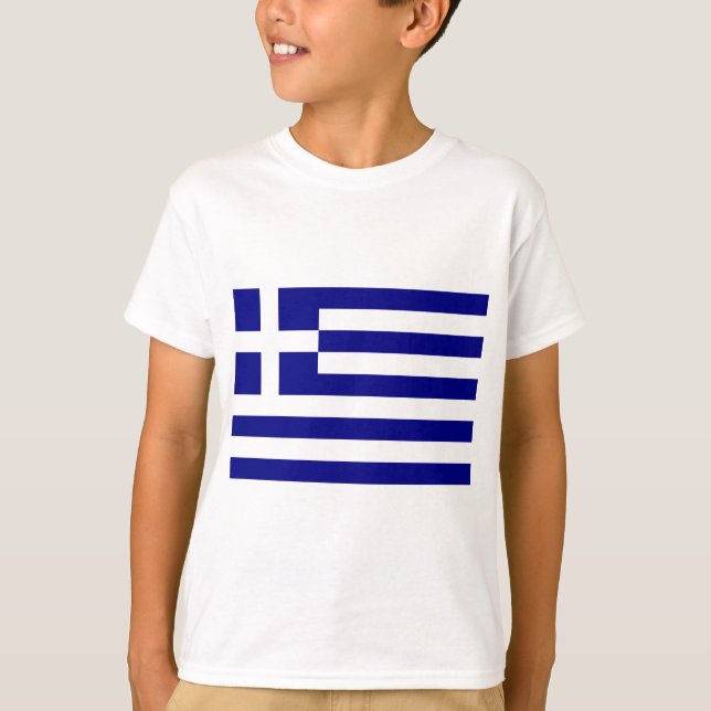 T-shirt Drapeau de la Grèce (Devant)