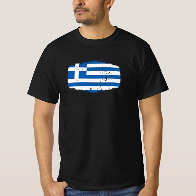 T-shirt Drapeau de la Grèce (Devant)