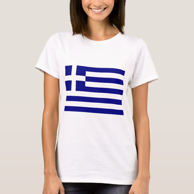 T-shirt Drapeau de la Grèce (Devant)
