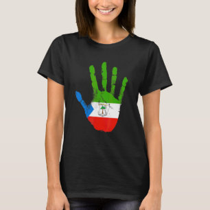 T-shirt Drapeau de la Guinée équatoriale Main Malabo Guiné