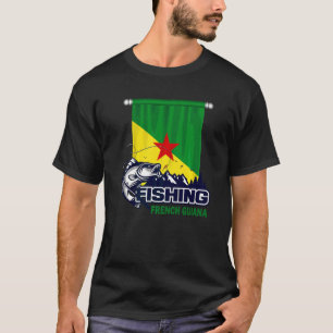T-shirt Drapeau de la Guyane française Pêche en Guyane fr