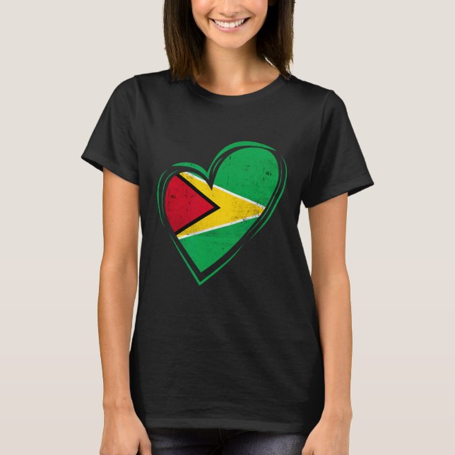 T-shirt Drapeau de la Guyane Guyanais Caraïbes Croisière C (Devant)