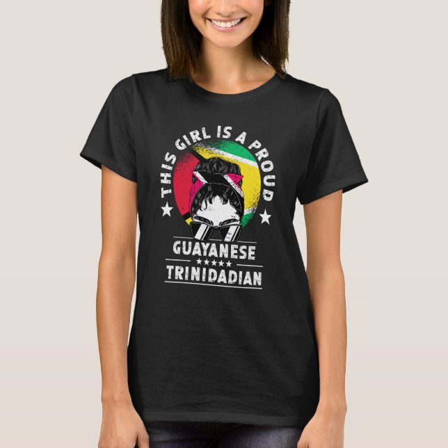 T-shirt Drapeau de la Guyane Trinité-et-Tobago Femmes adul (Devant)