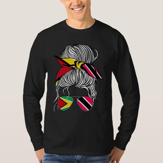 T-shirt Drapeau de la Guyane Trinité-et-Tobago Femmes Adul (Devant)
