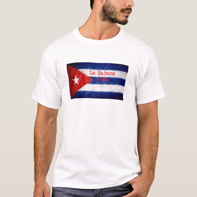 T-shirt Drapeau de La Habana Cuba (Devant)