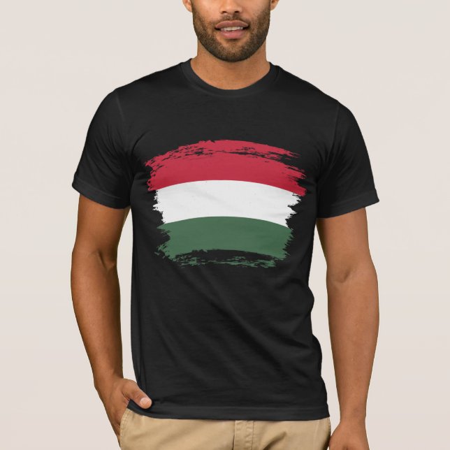 T-shirt Drapeau de la Hongrie (Devant)