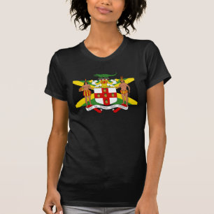 T-shirt Drapeau de la Jamaïque Armoiries Chemise de mode