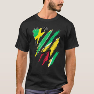 T-shirt Drapeau de la Jamaïque Guyana Gros Patriot Country