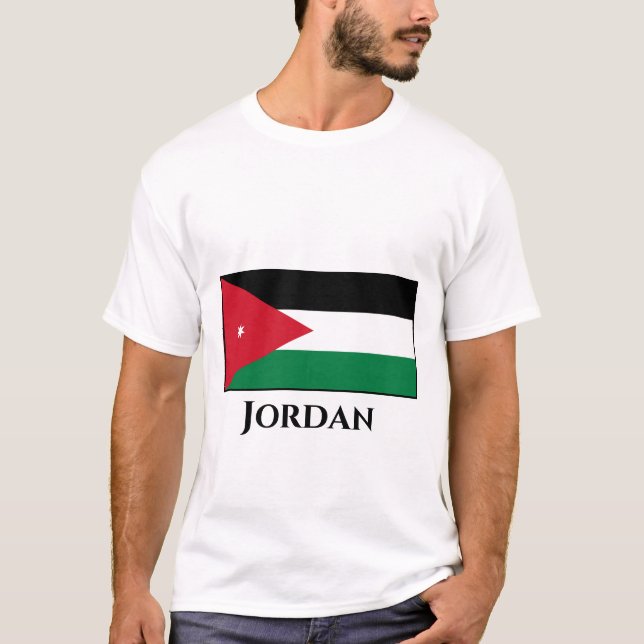 T-shirt Drapeau de la Jordanie (Devant)