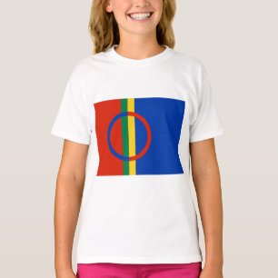 T-shirt Drapeau de la Laponie (Noël) (Sami) (Laplander)