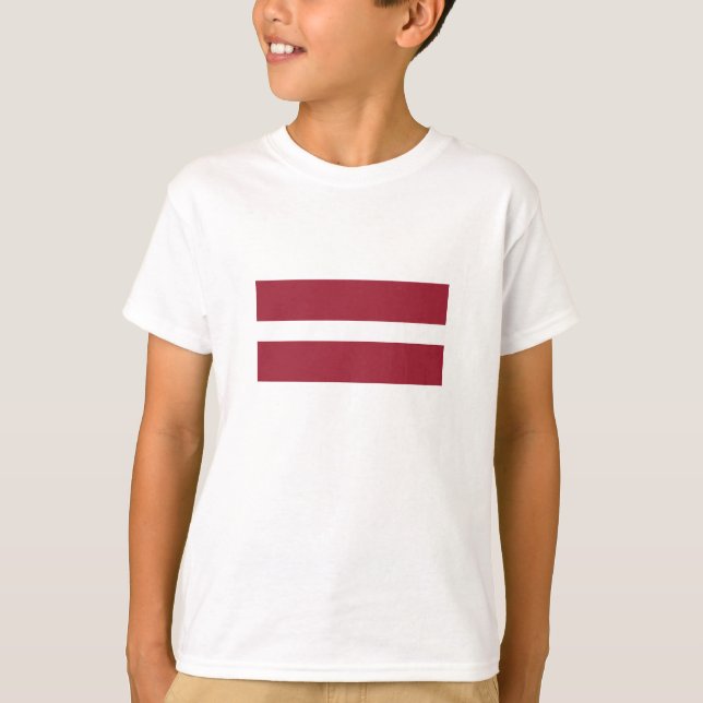 T-shirt Drapeau de la Lettonie (Devant)
