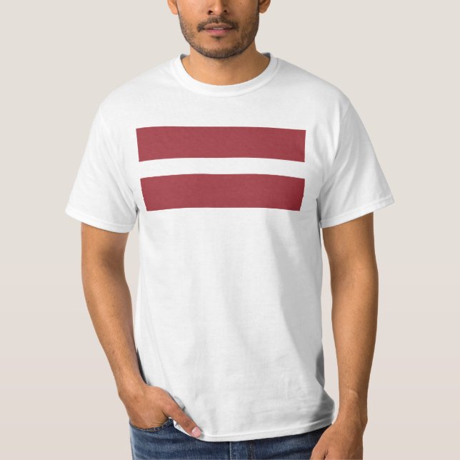 T-shirt Drapeau de la Lettonie (Devant)