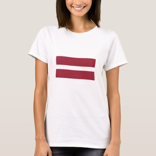 T-shirt Drapeau de la Lettonie (Devant)