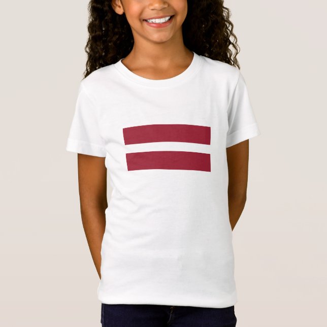 T-Shirt Drapeau de la Lettonie (Devant)