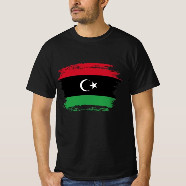 T-shirt Drapeau de la Libye (Devant)