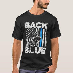 T-shirt Drapeau de la ligne bleue K-9 Police Berger allema