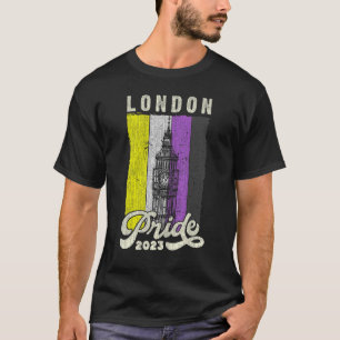 T-shirt Drapeau de la London Pride 2023 Big Ben Nonbinary 