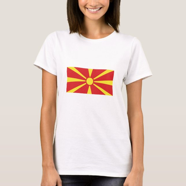T-shirt Drapeau de la Macédoine du Nord (Devant)