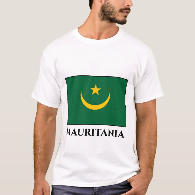 T-shirt Drapeau de la Mauritanie (Devant)