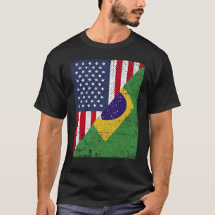 T-shirt Drapeau de la moitié des États-Unis Drapeau de la