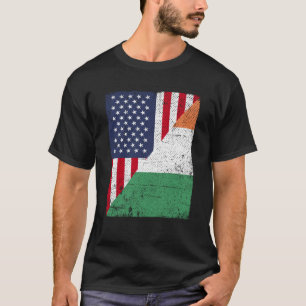 T-shirt Drapeau de la moitié des États-Unis Drapeau de l'I