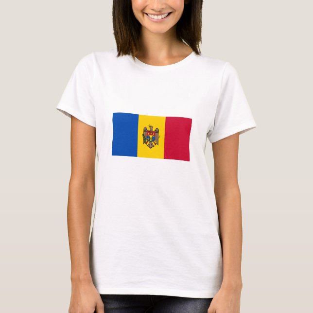 T-shirt Drapeau de la Moldavie (Devant)