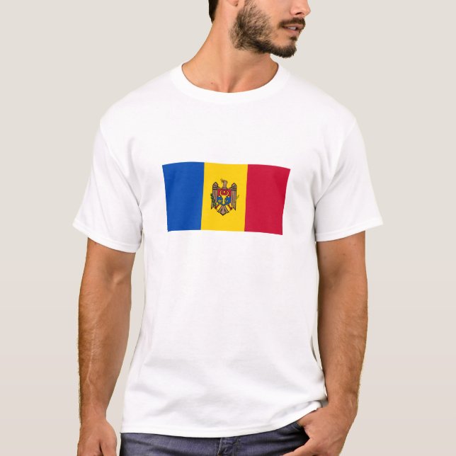 T-shirt Drapeau de la Moldavie (Devant)