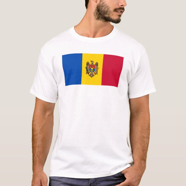 T-shirt Drapeau de la Moldavie (Devant)