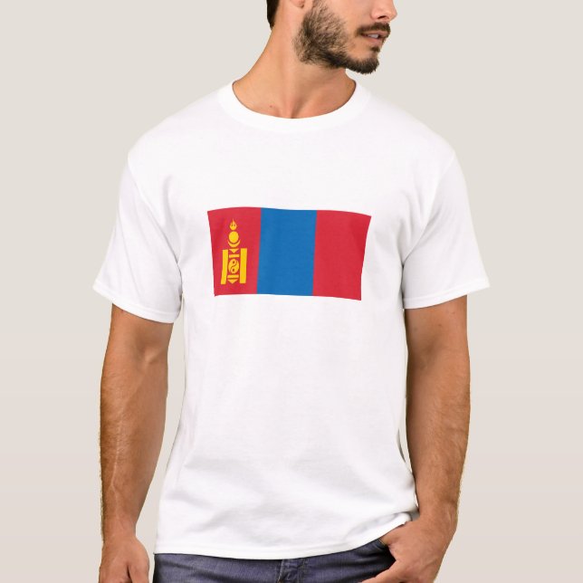 T-shirt Drapeau de la Mongolie (Devant)