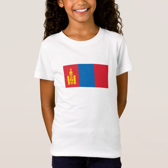 T-Shirt Drapeau de la Mongolie (Devant)