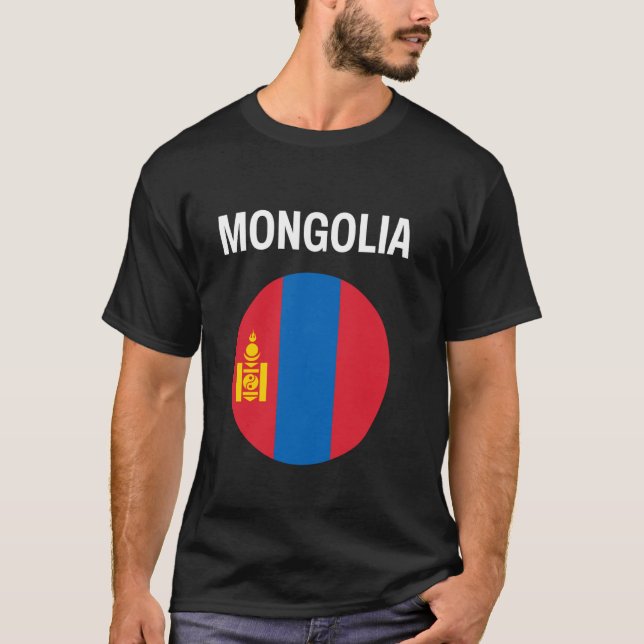 T-shirt Drapeau de la Mongolie Moderne (Devant)