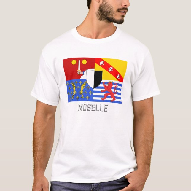 T-shirt Drapeau de la Moselle avec le nom (Devant)